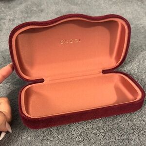 Gucci Red Velvet Glasses Case